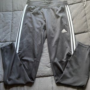 Adidas mens black and white joggers (size s)